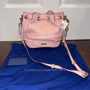 Rebecca Minkoff Pink Crossbody. Traces of blue dye from the pouch ran onto bag